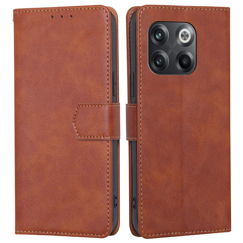 For OnePlus 10T 5G / Ace Pro 5G Anti-drop Phone Case Cowhide Texture RFID Blocking PU Leather Phone Cover with Wallet Stand