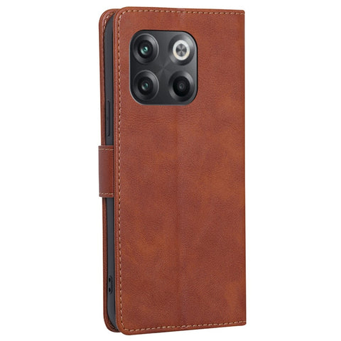 For OnePlus 10T 5G / Ace Pro 5G Anti-drop Phone Case Cowhide Texture RFID Blocking PU Leather Phone Cover with Wallet Stand