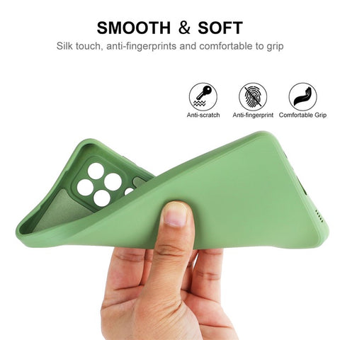 ENKAY HAT PRINCE For Samsung Galaxy M53 5G Anti-drop Silicone Phone Case Straight Edge Liquid Precise Cutout Lens Protection Back Cover