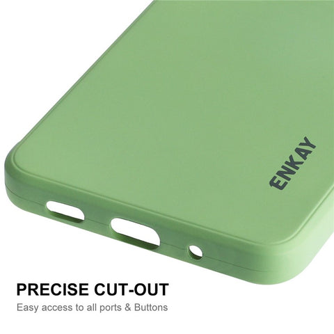 ENKAY HAT PRINCE For Samsung Galaxy M53 5G Anti-drop Silicone Phone Case Straight Edge Liquid Precise Cutout Lens Protection Back Cover