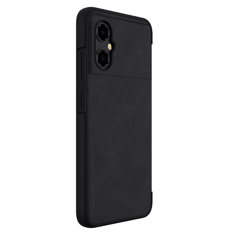 NILLKIN Qin Series for Xiaomi Poco M4 5G Anti-scratch Phone Case Shockproof PU Leather Folio Flip Phone Cover Card Holder