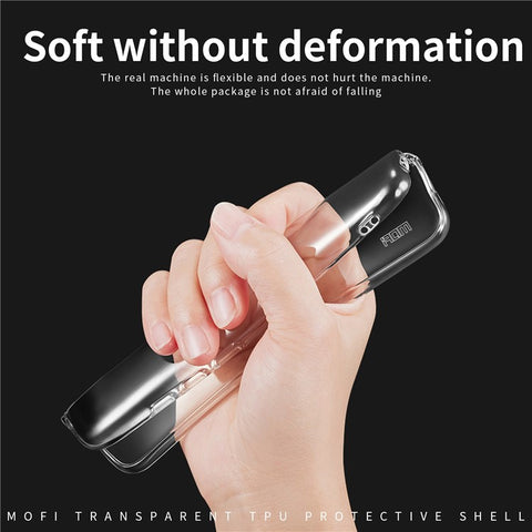 MOFI For Xiaomi 12S Ultra 5G Ultra Slim Anti-fall Fexlible TPU Phone Case Drop-proof Transparent Mobile Phone Back Cover
