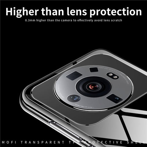 MOFI For Xiaomi 12S Ultra 5G Ultra Slim Anti-fall Fexlible TPU Phone Case Drop-proof Transparent Mobile Phone Back Cover