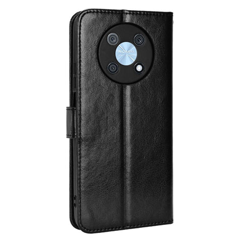 Anti-scratch Phone Case For Huawei nova Y90 4G / Enjoy 50 Pro 4G, Drop-proof Phone Cover Crazy Horse Texture Wallet Stand Shell