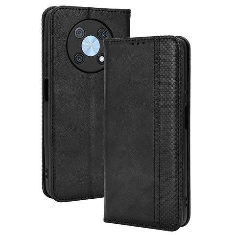 Huawei nova Y90 4G / Enjoy 50 Pro 4G Vintage PU Leather Phone Case Drop-proof Flip Wallet Cover Stand Protective Shell