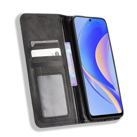 Huawei nova Y90 4G / Enjoy 50 Pro 4G Vintage PU Leather Phone Case Drop-proof Flip Wallet Cover Stand Protective Shell