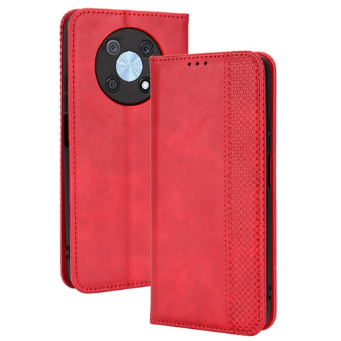 Huawei nova Y90 4G / Enjoy 50 Pro 4G Vintage PU Leather Phone Case Drop-proof Flip Wallet Cover Stand Protective Shell