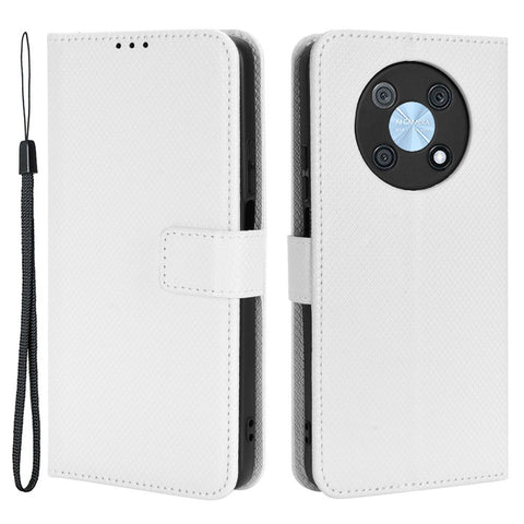 Phone Case For Huawei nova Y90 4G / Enjoy 50 Pro 4G, Full Protection Diamond Texture PU Leather Cell Phone Wallet Cover with Strap