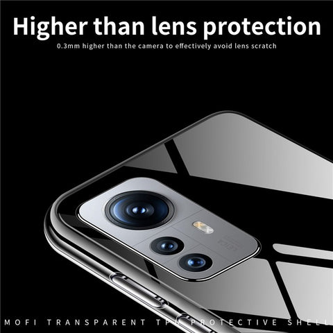 MOFI Transparent Phone Case For Xiaomi 12X 5G / 12 5G / 12S 5G, Non-Yellowing Soft TPU Scratch-resistant Mobile Phone Back Cover