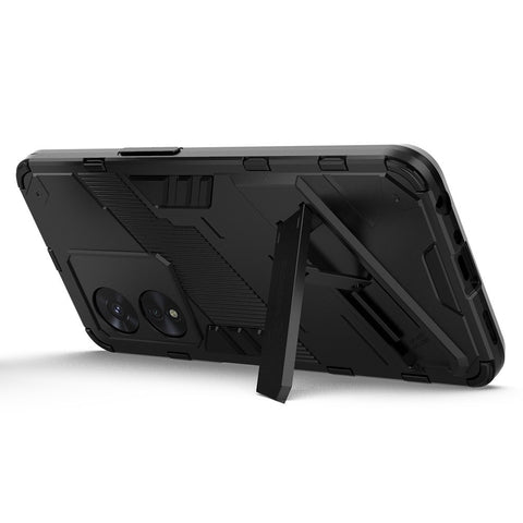 For Oppo A97 5G Hybrid TPU + PC Phone Case Drop Resistant Kickstand Feature Back Cover