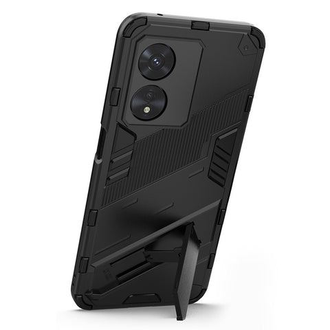 For Oppo A97 5G Hybrid TPU + PC Phone Case Drop Resistant Kickstand Feature Back Cover