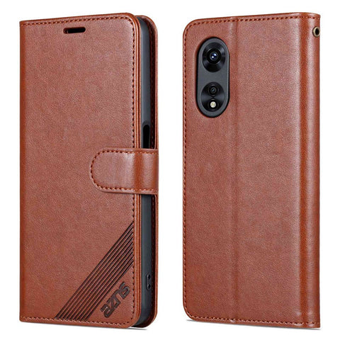 AZNS Anti-fall Flip Wallet Case for Oppo A97 5G, Full Protection PU Leather Phone Cover Shell with Adjustable Stand