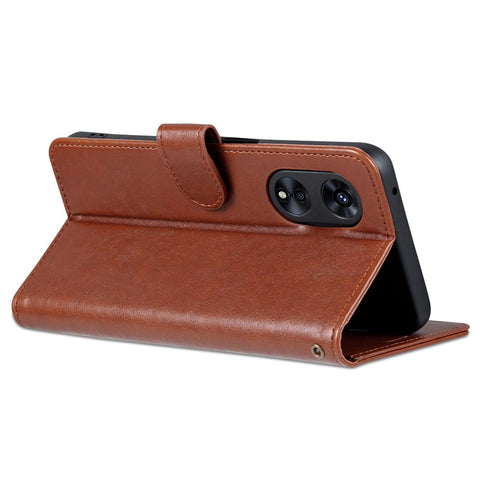 AZNS Anti-fall Flip Wallet Case for Oppo A97 5G, Full Protection PU Leather Phone Cover Shell with Adjustable Stand