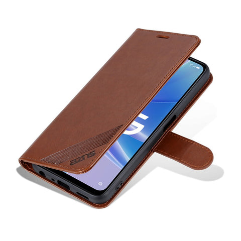AZNS Anti-fall Flip Wallet Case for Oppo A97 5G, Full Protection PU Leather Phone Cover Shell with Adjustable Stand