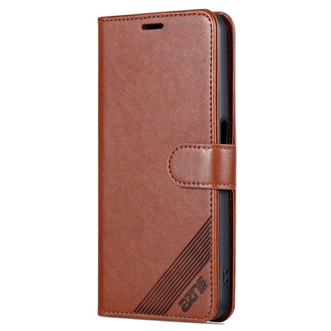 AZNS Anti-fall Flip Wallet Case for Oppo A97 5G, Full Protection PU Leather Phone Cover Shell with Adjustable Stand