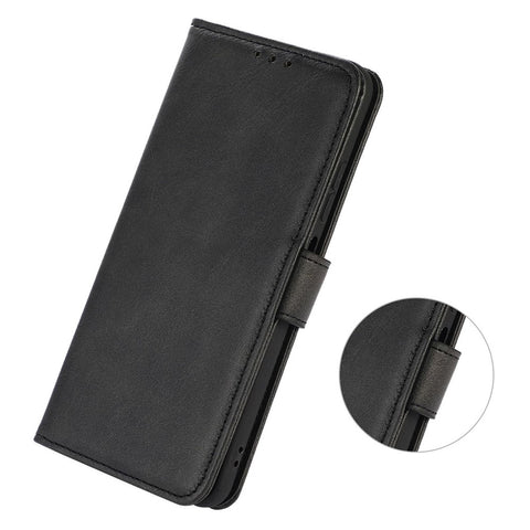 For OnePlus 10T 5G / Ace Pro 5G Anti-collision Magnetic Clasp Cowhide Textured Phone Wallet Case PU Leather Flip Cover Viewing Stand
