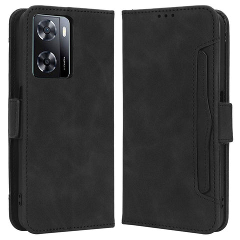 Anti-scratch Phone Cover For Oppo A57 4G / A57s 4G / A57 (CPH2387) (Taiwan Version) PU Leather Phone Flip Wallet Case with Multiple Card Slots