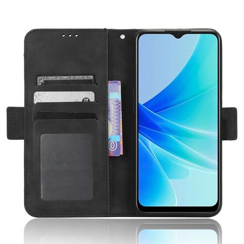 Anti-scratch Phone Cover For Oppo A57 4G / A57s 4G / A57 (CPH2387) (Taiwan Version) PU Leather Phone Flip Wallet Case with Multiple Card Slots