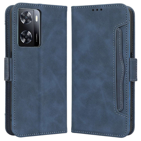 Anti-scratch Phone Cover For Oppo A57 4G / A57s 4G / A57 (CPH2387) (Taiwan Version) PU Leather Phone Flip Wallet Case with Multiple Card Slots