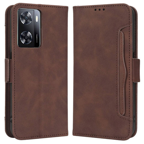 Anti-scratch Phone Cover For Oppo A57 4G / A57s 4G / A57 (CPH2387) (Taiwan Version) PU Leather Phone Flip Wallet Case with Multiple Card Slots