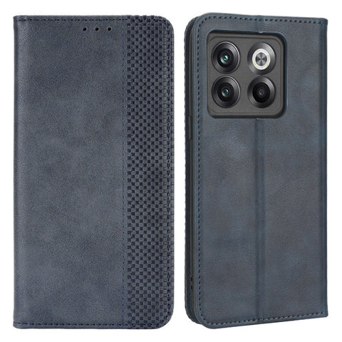 For OnePlus 10T 5G / Ace Pro 5G Magnetic Auto Closing Wallet Feature Case Retro Imprint Pattern PU Leather Stand Protective Shell