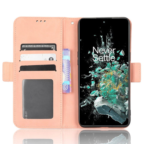 Shockproof Phone Cover For OnePlus 10T 5G / Ace Pro 5G, PU Leather Flip Wallet Case with Multiple Card Slots