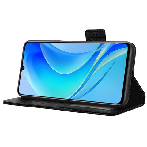 Shockproof Phone Case For Huawei nova Y70 4G / nova Y70 Plus 4G / Enjoy 50 4G, Litchi Texture PU Leather Dual Magnetic Clasp Wallet Cover Stand