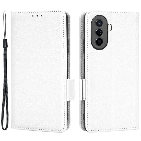 Shockproof Phone Case For Huawei nova Y70 4G / nova Y70 Plus 4G / Enjoy 50 4G, Litchi Texture PU Leather Dual Magnetic Clasp Wallet Cover Stand