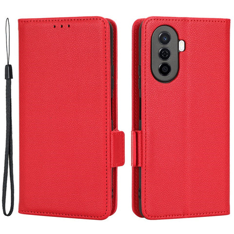 Shockproof Phone Case For Huawei nova Y70 4G / nova Y70 Plus 4G / Enjoy 50 4G, Litchi Texture PU Leather Dual Magnetic Clasp Wallet Cover Stand