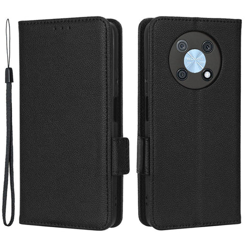 Litchi Texture Phone Cover For Huawei nova Y90 4G / Enjoy 50 Pro 4G, Scratch-resistant PU Leather Dual Magnetic Clasp Phone Wallet Stand Case