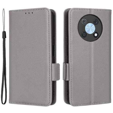 Litchi Texture Phone Cover For Huawei nova Y90 4G / Enjoy 50 Pro 4G, Scratch-resistant PU Leather Dual Magnetic Clasp Phone Wallet Stand Case