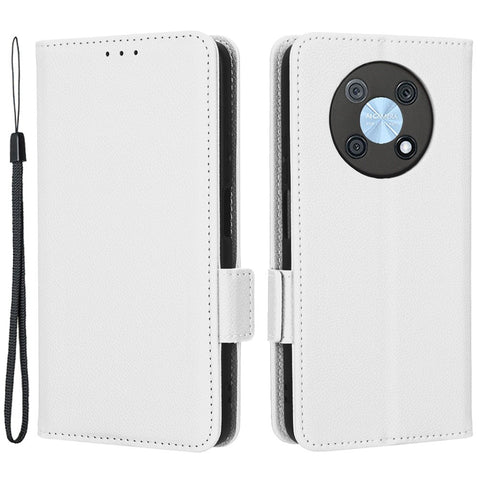 Litchi Texture Phone Cover For Huawei nova Y90 4G / Enjoy 50 Pro 4G, Scratch-resistant PU Leather Dual Magnetic Clasp Phone Wallet Stand Case