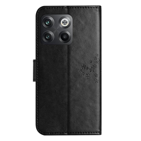 For OnePlus 10T 5G / Ace Pro 5G Drop-proof PU Leather Phone Case Imprinted Owl Tree Pattern Wallet Stand Protective Shell with Wrist Strap