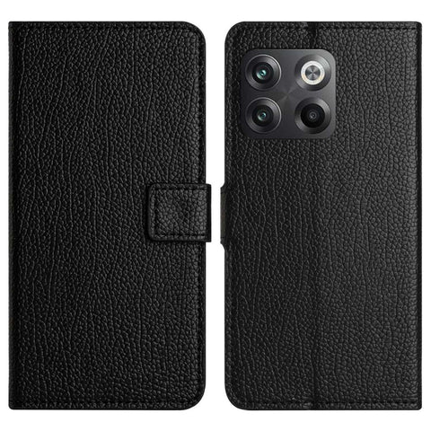 For OnePlus 10T 5G / Ace Pro 5G Litchi Texture PU Leather Phone Case Stand Anti-scratch Wallet Cover Protective Phone Shell