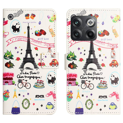 For OnePlus 10T 5G / Ace Pro 5G Pattern Printing Magnetic PU Leather Case Stand Wallet Function Anti-wear Shell