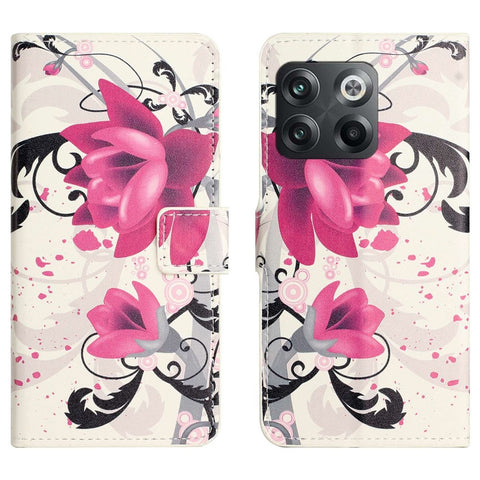 For OnePlus 10T 5G / Ace Pro 5G Pattern Printing Magnetic PU Leather Case Stand Wallet Function Anti-wear Shell