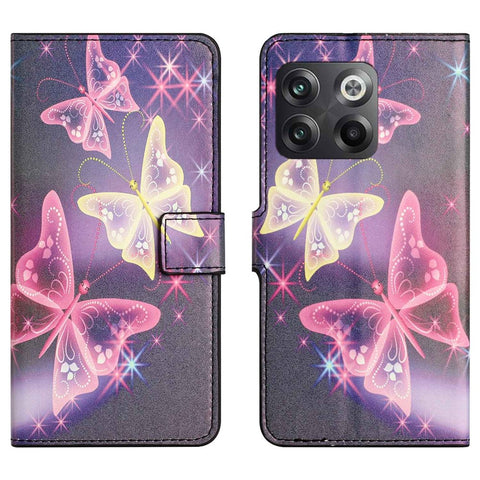 For OnePlus 10T 5G / Ace Pro 5G Pattern Printing Magnetic PU Leather Case Stand Wallet Function Anti-wear Shell