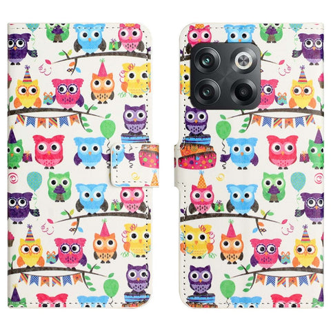 For OnePlus 10T 5G / Ace Pro 5G Pattern Printing Magnetic PU Leather Case Stand Wallet Function Anti-wear Shell