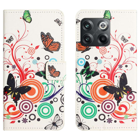 For OnePlus 10T 5G / Ace Pro 5G Pattern Printing Magnetic PU Leather Case Stand Wallet Function Anti-wear Shell