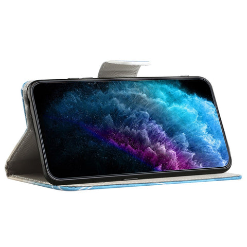 For OnePlus 10T 5G / Ace Pro 5G Scratch-resistant Pattern Printing Anti-fall Case Cross Texture PU Leather Wallet Cell Phone Shell with Stand
