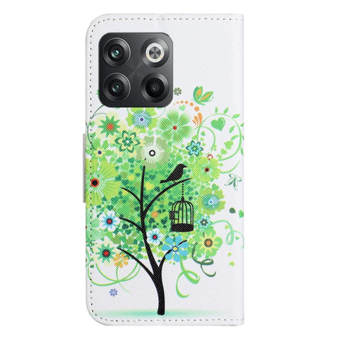 For OnePlus 10T 5G / Ace Pro 5G Scratch-resistant Pattern Printing Anti-fall Case Cross Texture PU Leather Wallet Cell Phone Shell with Stand