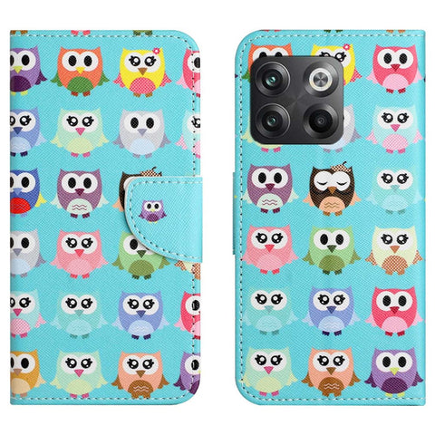 For OnePlus 10T 5G / Ace Pro 5G Scratch-resistant Pattern Printing Anti-fall Case Cross Texture PU Leather Wallet Cell Phone Shell with Stand