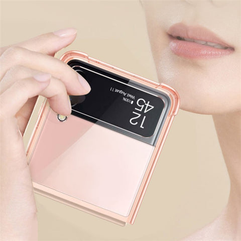 GKK For Samsung Galaxy Z Flip4 5G Airbag Anti-drop TPU Transparent Phone Case Flipping Cover