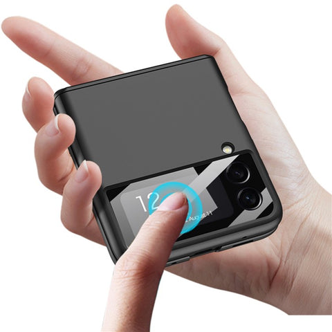 GKK For Samsung Galaxy Z Flip4 5G Hard PC Folding Phone Case Magnetic Hinge Camera Lens Film Full Protection Cover