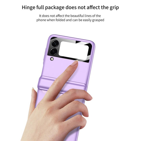 GKK For Samsung Galaxy Z Flip4 5G Hard PC Folding Phone Case Magnetic Hinge Camera Lens Film Full Protection Cover
