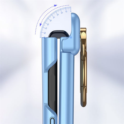 GKK For Samsung Galaxy Z Flip4 5G Anti-scratch Phone Case Metal Ring Holder Kickstand Magnetic Absorption Hinge PC Folding Cover with Camera Lens Film