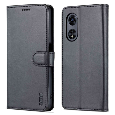 AZNS Phone Case for Oppo A97 5G PU Leather Folio Flip Cover Stand Wallet Magnetic TPU Interior Case