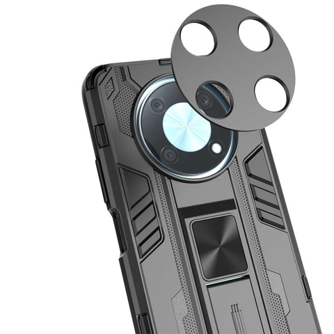 For Huawei Enjoy 50 Pro 4G / nova Y90 4G Wear-resistant Anti-fall Phone Case Kickstand Hybrid Hard PC Soft TPU Back Cover