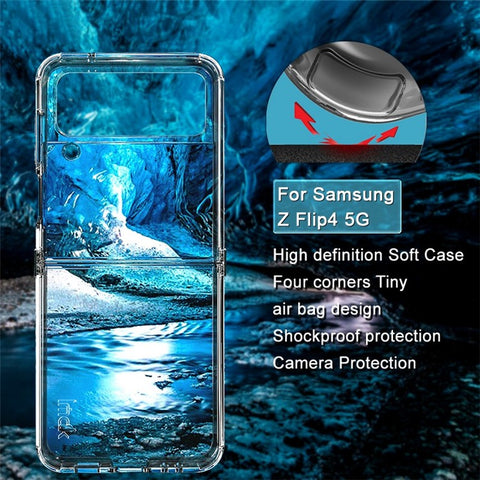 IMAK UX-6 Series for Samsung Galaxy Z Flip4 5G Shockproof Airbags TPU Case Clear Anti-drop Phone Protective Cover