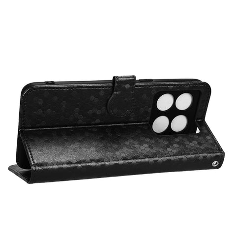 For OnePlus 10T 5G / Ace Pro 5G Drop-proof Phone Wallet Case Stand Dot Pattern Imprinted TPU+PU Leather Folio Flip Cover Shell